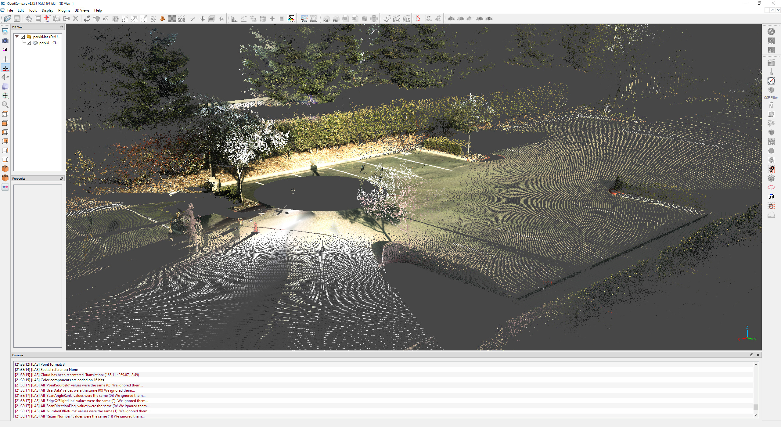 LAZ PointCloud in CloudCompare