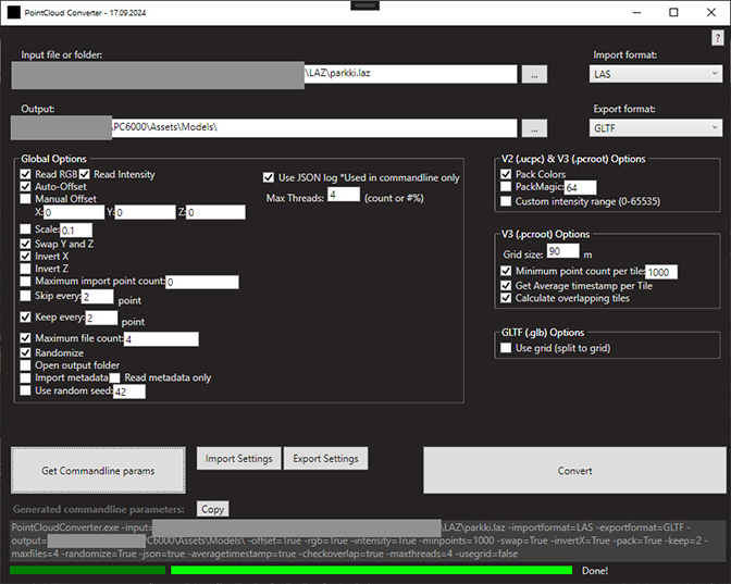 LAZ To GLTF Converter GUI